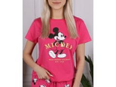 Disney Dámske bavlnené pyžamo s krátkym rukávom Disney Mickey Mouse Pink XXS