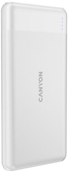 Canyon powerbanka PB-1009W,10 000mAh Li-pol, In USB-C+Lightning-Apple,Out USB-C PD 20W+1xUSB-A QC 3.0,biela