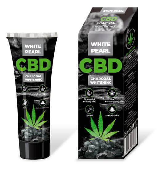 White Pearl CBD Charcoal bieliaca pasta 75 ml