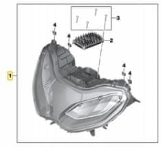 Bmw OE Predné svetlo FULL LED Kompletné BMW K54 R1200RS R1250RS 63128393173