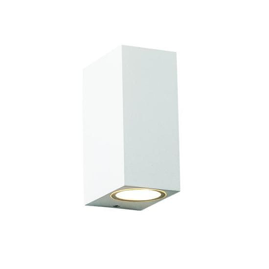 ACA ACA Lighting GU10 vonkajšie nástenné svietidlo plast 230V biela IP65 MAX.2X3W LED SL8111GU10W