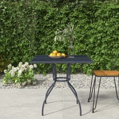 Vidaxl Záhradný stôl antracitový 80x8x72,5 cm oceľová sieťovina