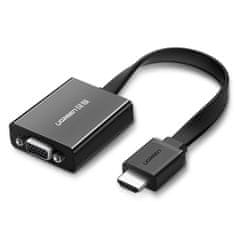 shumee Adaptér HDMI - VGA micro USB AUX audio 3,5 mm mini jack čierny