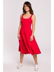 BeWear Dámske midi šaty Zoltosteon B218 červená L