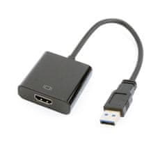 Gembird Redukcia USB 3.0 - HDMI, M/F, 15cm, čierny