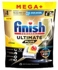 Finish Ultimate Plus All in 1 kapsule do umývačky riadu Lemon 72 ks