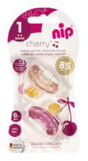 NIP CHERRY cumlík kaučuk,0-6m,2ks,red/pink