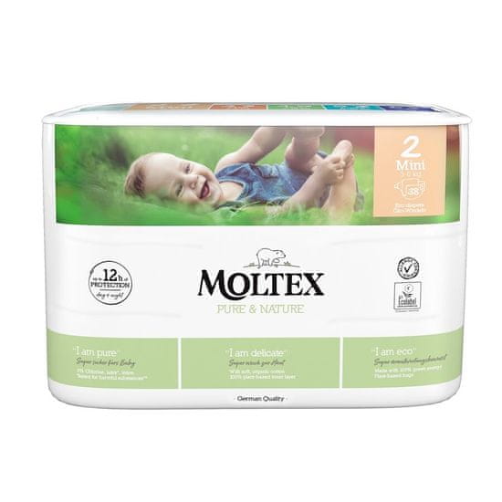 MOLTEX Moltex Plienky Pure & Nature Mini 3-6 kg (38 ks)