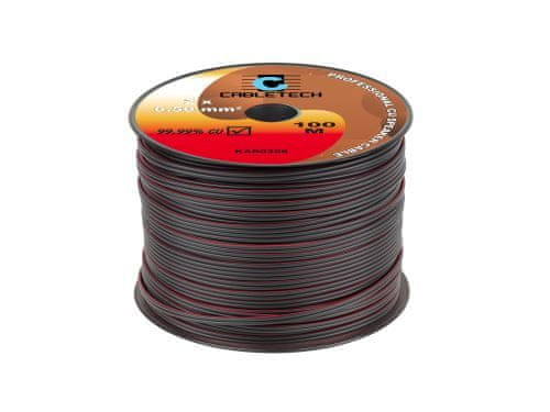 Cabletech Reproduktorový kábel 0,5mm čierny (role 100m) KAB0306