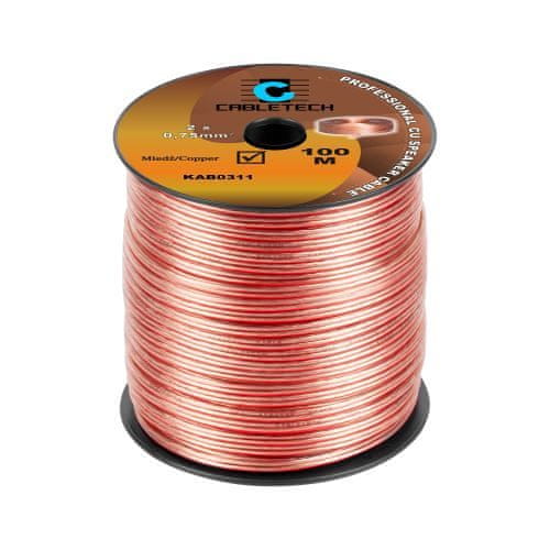 Cabletech Kábel reproduktora 0,75 mm, 100 m KAB0311