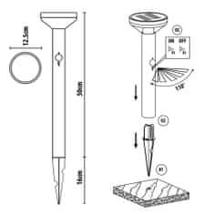 Maclean Solárna LED lampa MCE46 70332