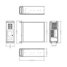 DATACOM 19" Case IPC 4U/485mm Čierny bez PSU