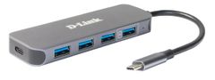 D-Link USB-C to 4-port USB 3.0 Hub with Power Delivery