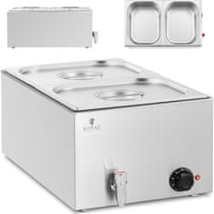 shumee Elektrický ohrievač Bain-marie s kohútikom 2 x GN 1/2 600 W