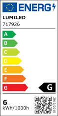 LUMILED LED žiarovka E27 SMOKY ST64 6W = 50W 420lm 2200K Teplá biela 360°