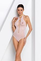 Passion Passion Bodystocking BS088 (Biela), sieťované dámské teddy