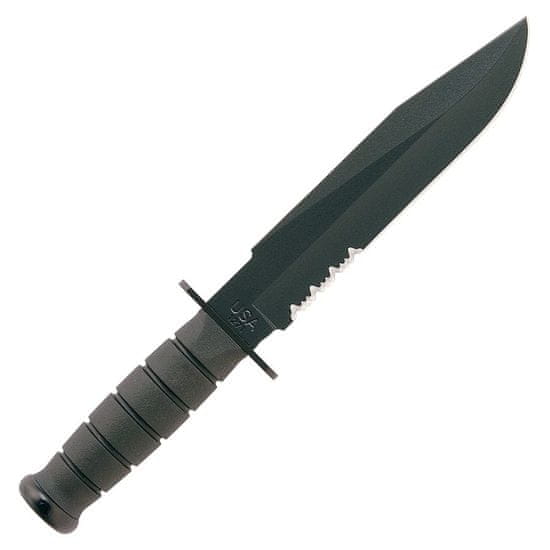 KA-BAR® Nôž FIGHTER kombinované ostrie ČIERNY