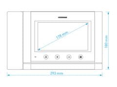 COMMAX CDV-70MHMD - verze 17-30Vdc - videotelefon 7", CVBS, se sluch., videopaměť, 2 vst.