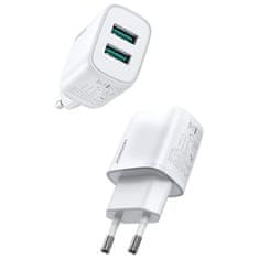 Joyroom adaptér / nabíjačka 2x USB 2.1 A - Biela KP26539