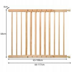 Ruhhy  21730 Zábrana dvere, schody 67-115 cm výška 68 cm