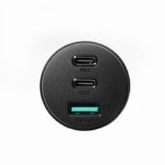 Joyroom JR-CL26 autonabíjačka 2x USB-C / USB 70W, čierna