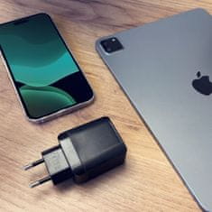 MG Dual-port sieťová nabíjačka USB / USB-C 20W, čierna