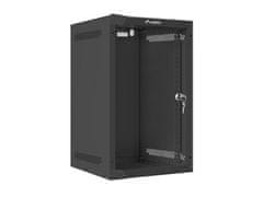 Lanberg RACK CABINET 10” WALL-MOUNT 9U/280X310 (FLAT PACK) WITH GLASS DOOR BLACK