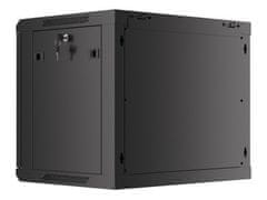 Lanberg RACK CABINET 19” WALL-MOUNT 9U/600X450 FOR SELF-ASSEMBLY WITH METAL DOOR BLACK (FLAT PACK)