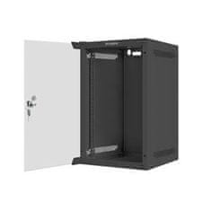 Lanberg RACK CABINET 10” WALL-MOUNT 9U/280X310 (FLAT PACK) WITH GLASS DOOR BLACK