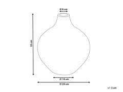 Beliani Dekoratívna terakotová váza 35 cm čierna/biela KUALU