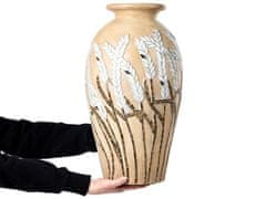 Beliani Dekoratívna terakotová váza 54 cm béžová SINAMAR