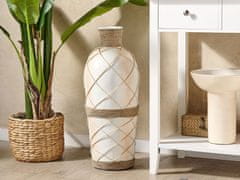Beliani Dekoratívna terakotová váza 62 cm béžová ROKAN