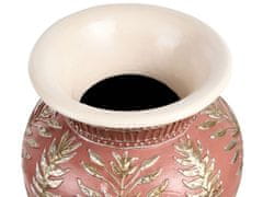 Beliani Dekoratívna terakotová váza 60 cm biela/hnedá SEPUTIH