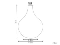 Beliani Dekoratívna terakotová váza 33 cm biela SIMPANG