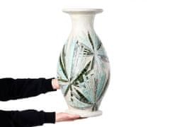 Beliani Dekoratívna terakotová váza 53 cm krémová biela RAWAS