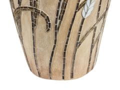 Beliani Dekoratívna terakotová váza 54 cm béžová SINAMAR