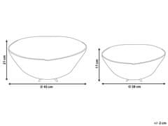 Beliani Sada 2 dekoratívnych mís čierna KRUKUT