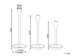 Beliani Sada 3 svietnikov zlatá LIWUNG