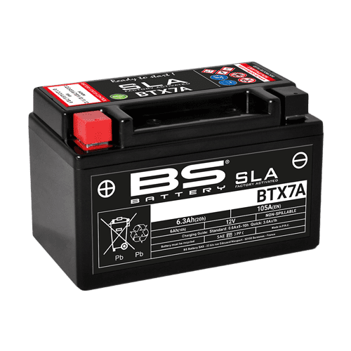 BS-BATTERY V továrni aktivovaný akumulátor BTX7A (FA) (YTX7A (FA)) SLA