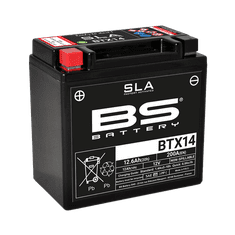 BS-BATTERY V továrni aktivovaný akumulátor BTX14 (FA) (YTX14 (FA)) SLA