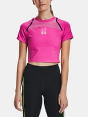 Under Armour Tričko UA Run Anywhere Crop SS-PNK XL