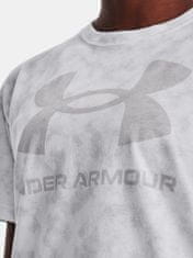 Under Armour Tričko UA LOGO AOP HEAVYWEIGHT SS-WHT S