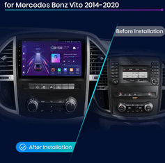 Junsun 2din Android Autorádio pre Mercedes Benz Vito W447 2014-2021 s rámčekom, kabelážou aj canbusom, GPS navitage Vito W447