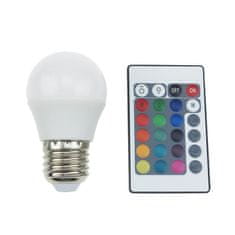 ACA ACA Lighting LED SMD Ball E27 230V 4W IR RGB plus 3000K 120st. 300Lm Ra80 G45427RGBWN