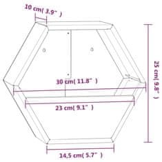 Vidaxl Nástenné kvetináče 2 ks, hrdzavé, cortenová oceľ 30x10x25 cm