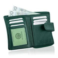Betlewski Stredná dámska kožená peňaženka BPD-SS-19 GREEN