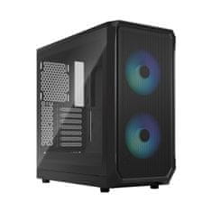 Fractal Design Focus 2 RGB Black TG Clear Tint/Midi Tower/Transpar./Čierna