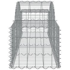 Petromila vidaXL Oblúkové gabionové koše 2 ks 200x50x40/60 cm pozinkované železo