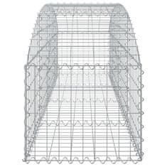 Vidaxl Oblúkový gabionový kôš 200x50x40/60 cm pozinkované železo