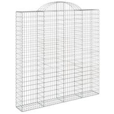 Vidaxl Oblúkový gabionový kôš 200x30x200/220 cm pozinkované železo